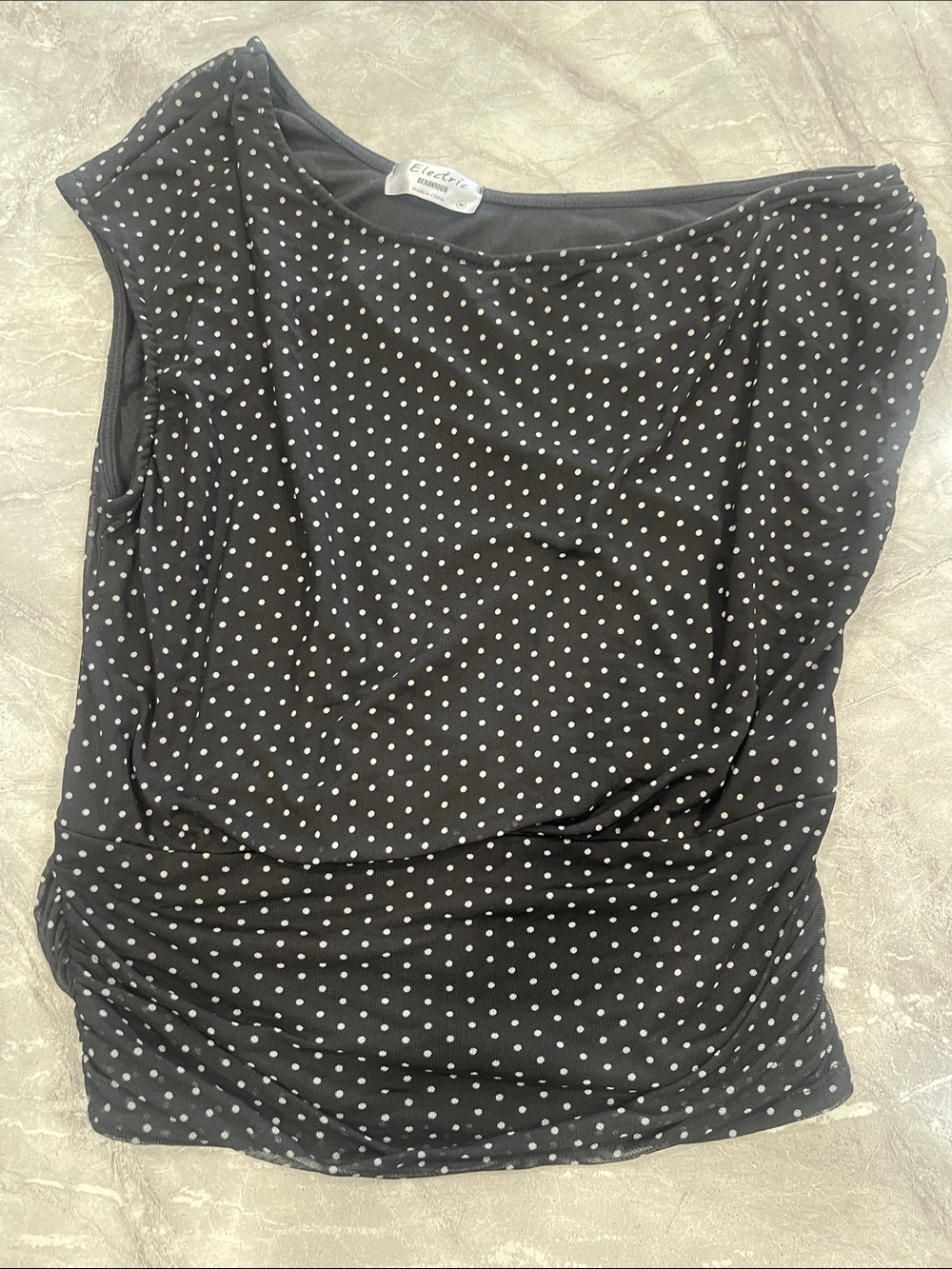 Eddie Bauer Black Polka Dot Tank Top